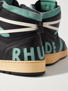 RHUDE - Rhecess Distressed Leather High-Top Sneakers - Multi - 8