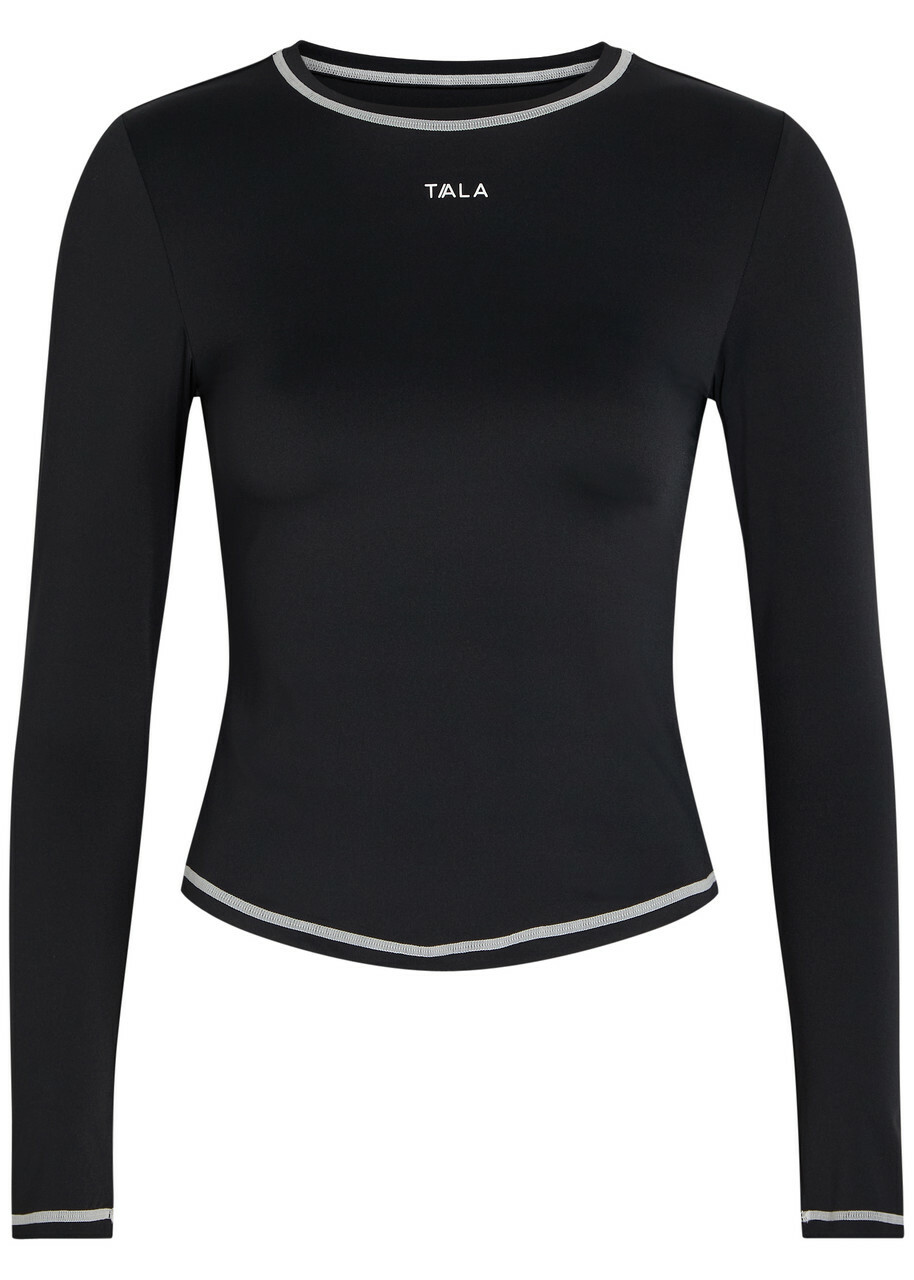 Tala Ultralite Active Logo Stretch-jersey T-shirt Black