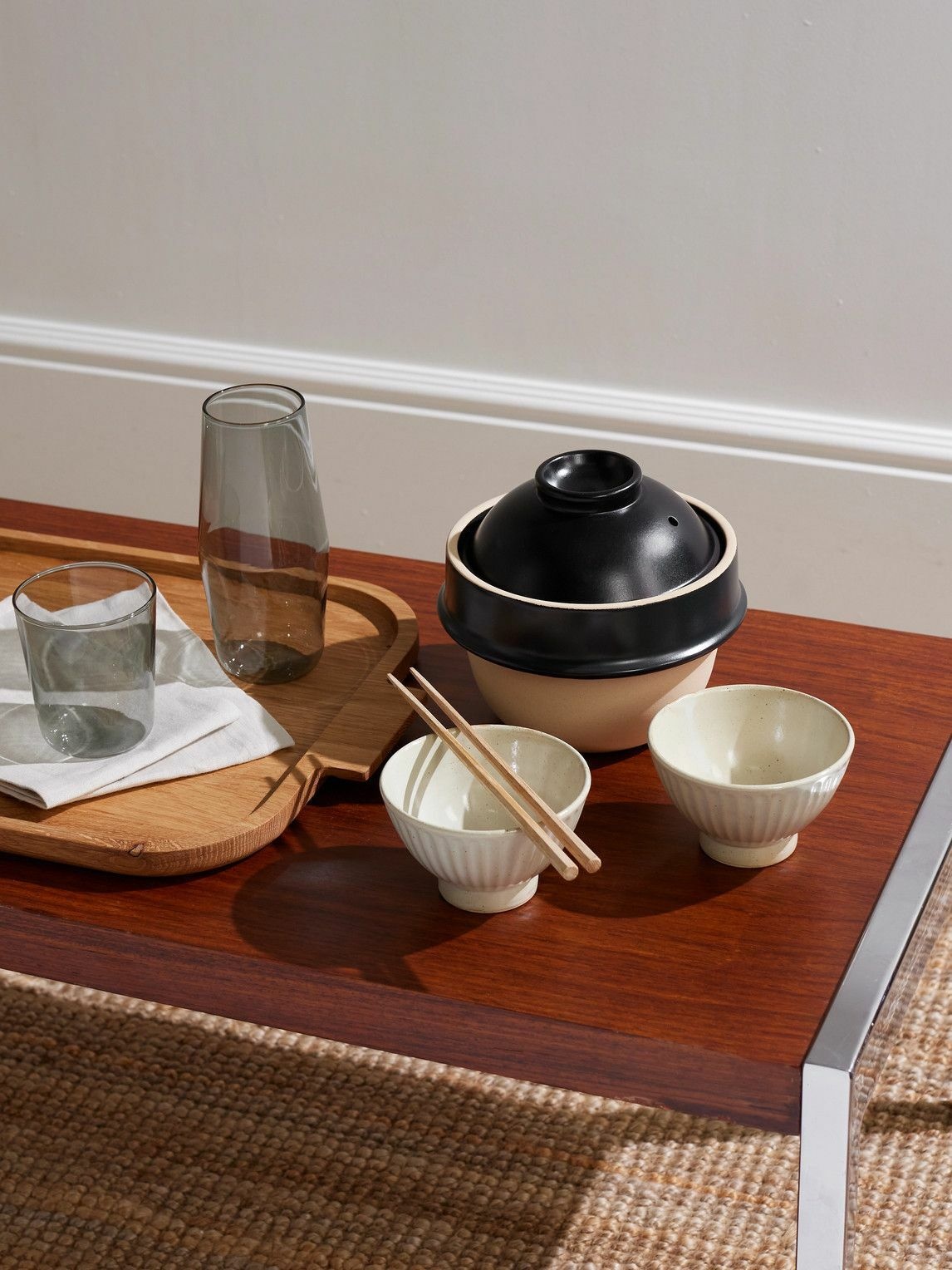 Photo: Japan Best - Hinoki Wood and Ceramic Rice Cooking Set