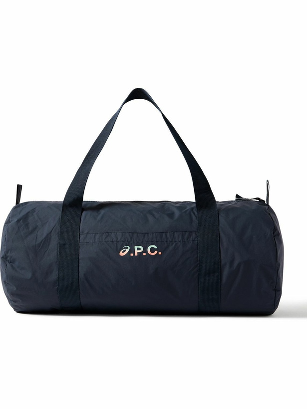 Photo: A.P.C. - ASICS Logo-Print Shell Duffle Bag