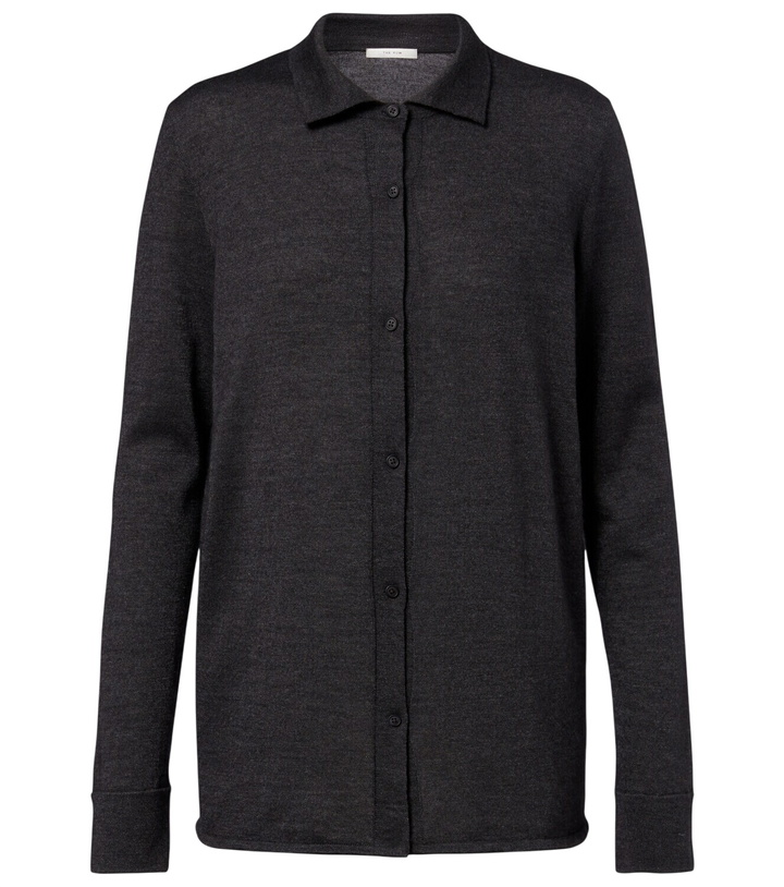 Photo: The Row Ocari knitted cashmere and silk shirt