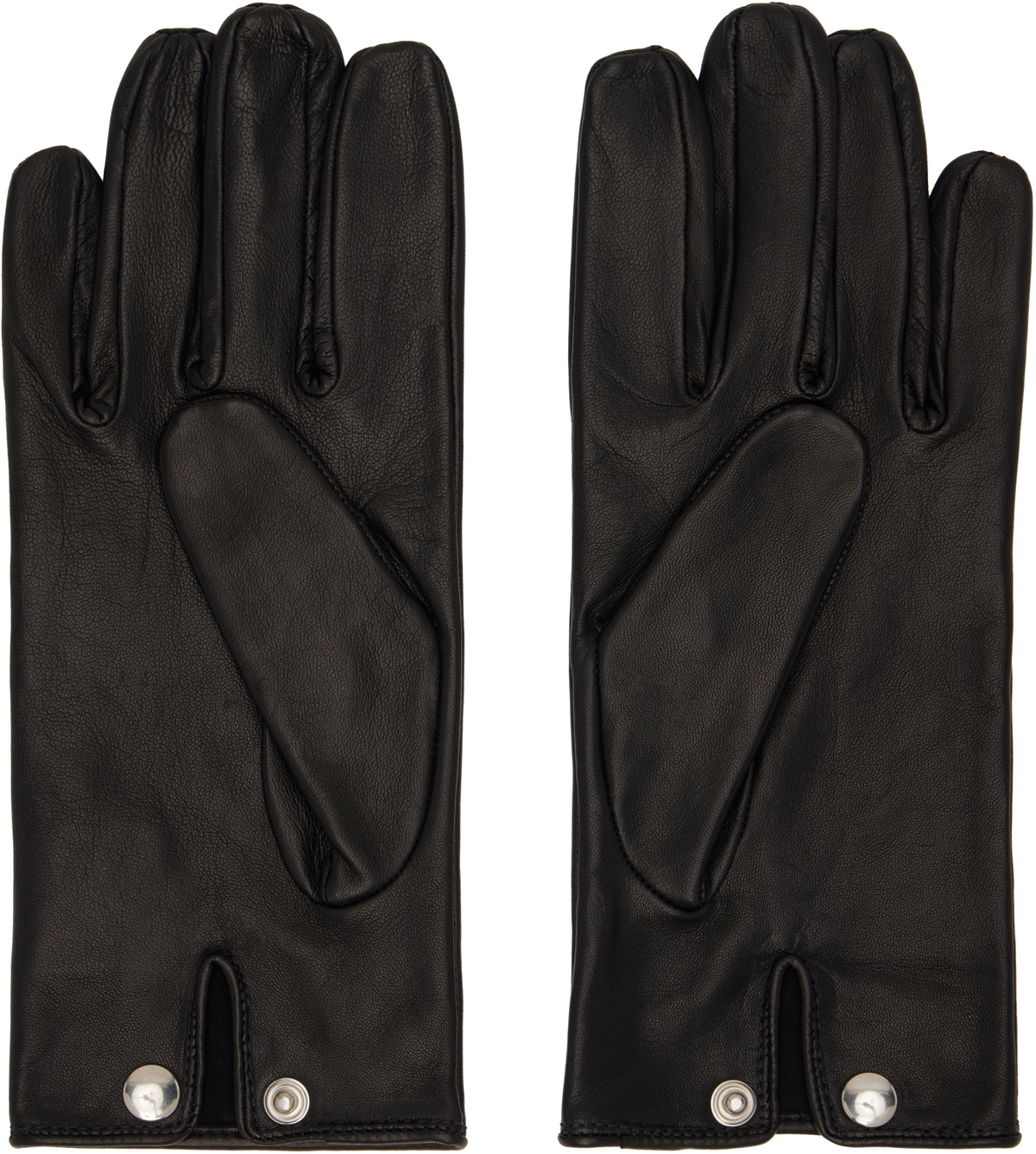 Ernest W. Baker Black Leather Gloves