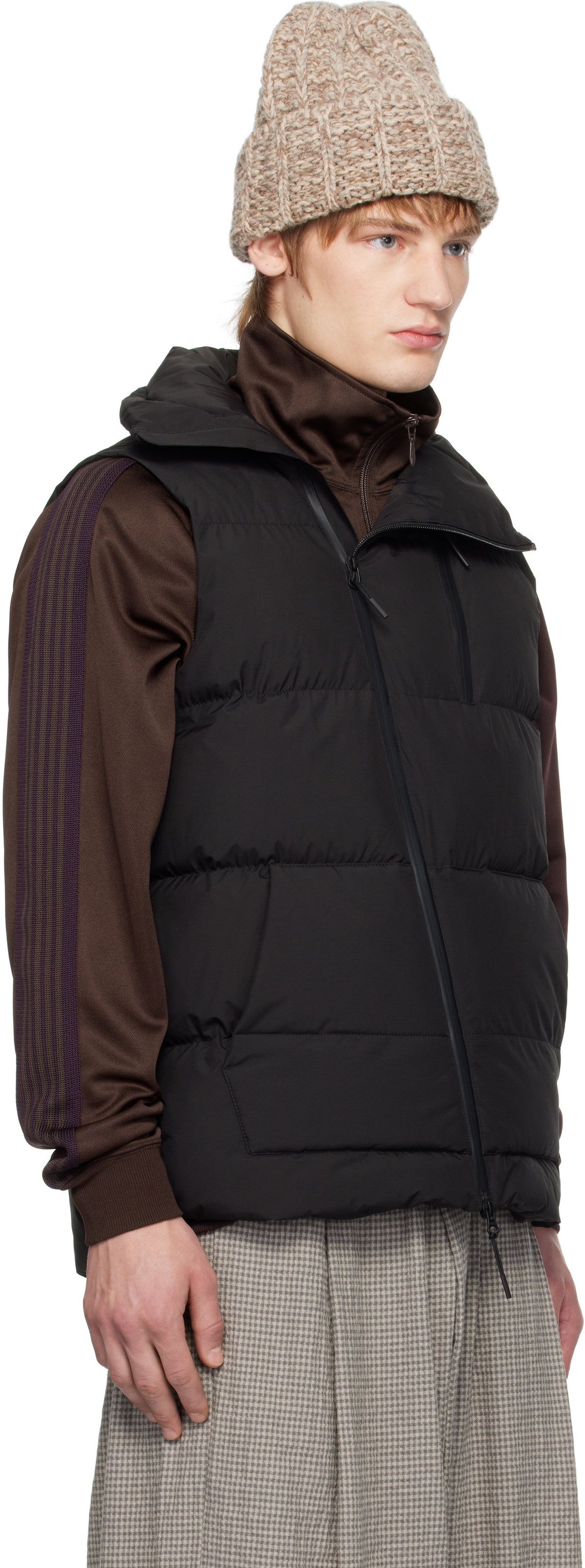 ジャケット・アウター MAHARISHI PRIMALOFT PADDED TECH VEST M Maharishi Black 1382 Padded Asym Tech Vest Maharishi