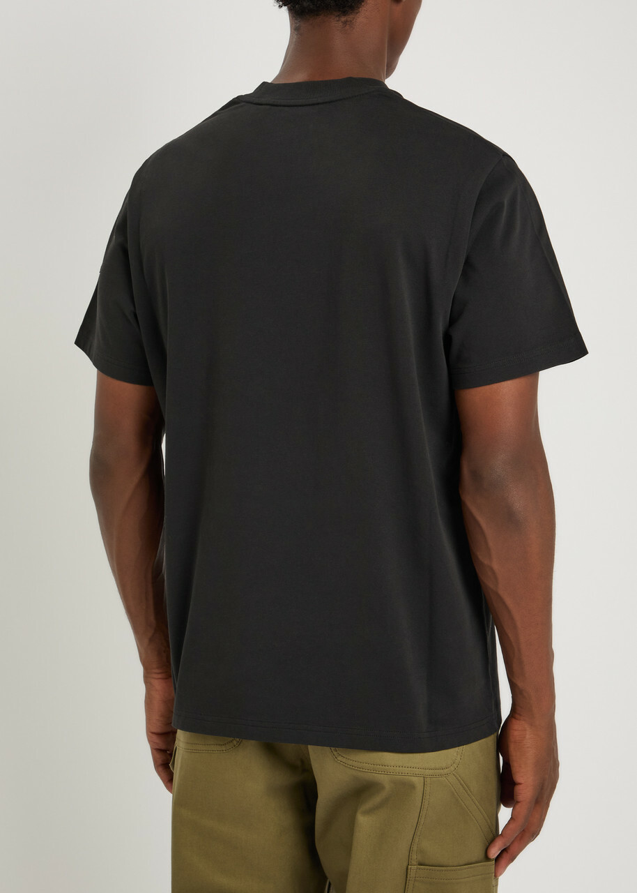 Moncler TシャツMountain Logo Cotton T-Shirt 関税込 Moncler Mountain Logo-printed Cotton T-shirt Black Moncler