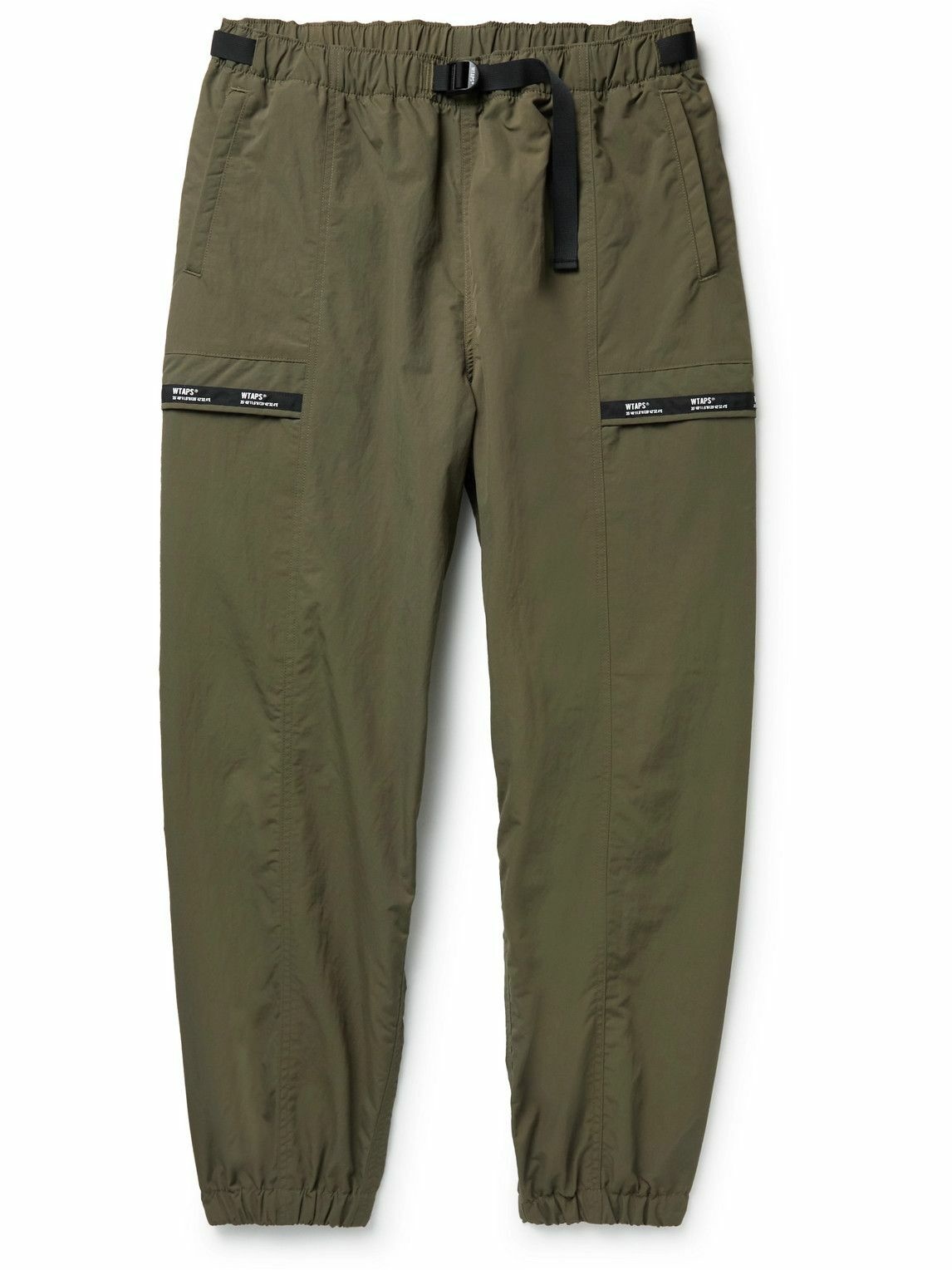 Photo: WTAPS - Tapered Belted Nylon Cargo Trousers - Green