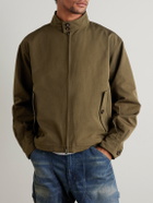 FrizmWORKS - Buddy Cropped Cotton-Blend Twill Harrington Jacket - Brown