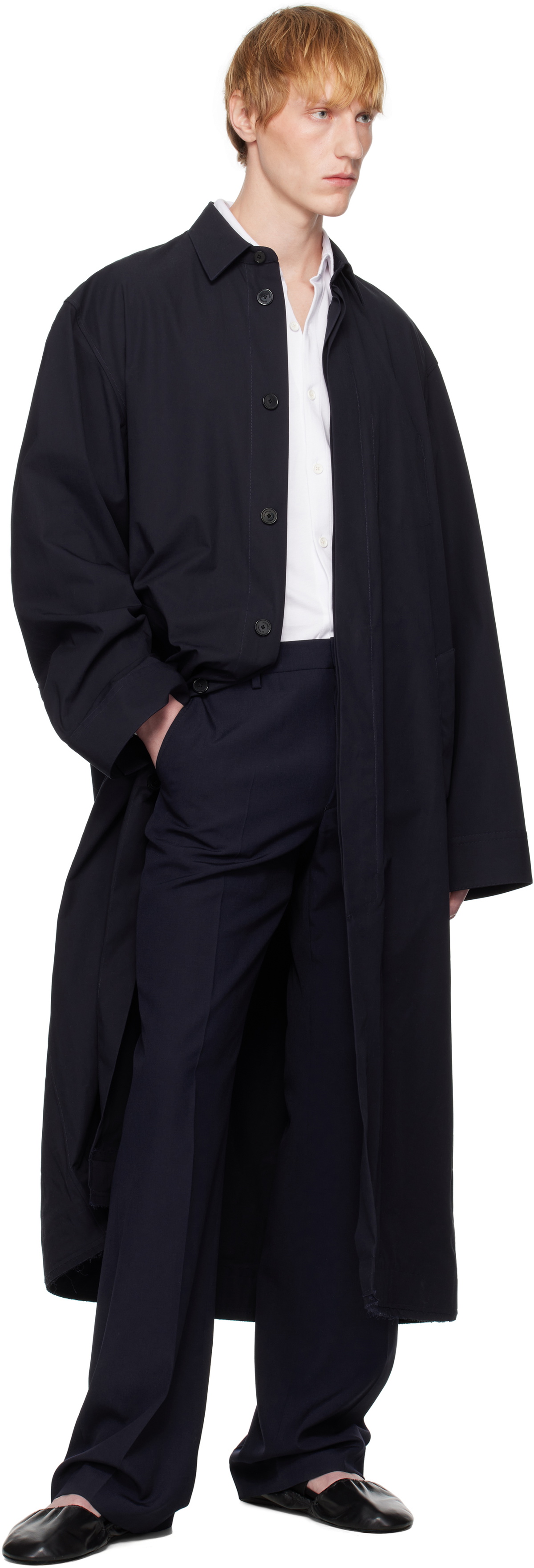 ALAINPAUL Navy Mac Overshirt Coat