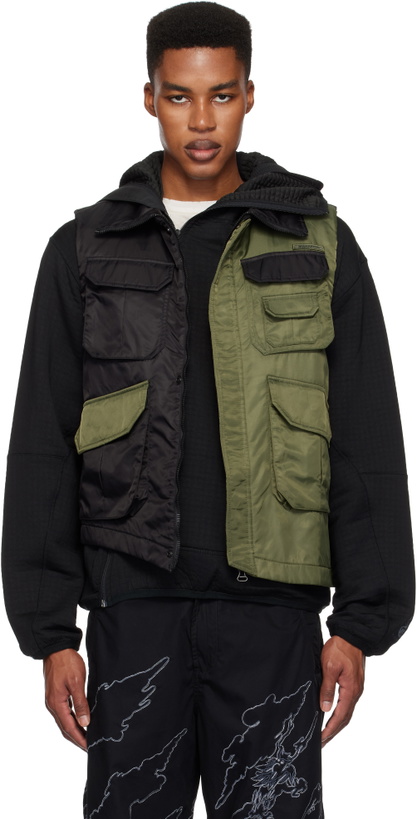 Photo: Maharishi Khaki & Black 5275 Padded Flight Vest