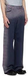 Eckhaus Latta Blue & Purple Wide-Leg Jeans