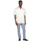Dunhill Off-White Silk Duchess Wrap Short Sleeve Shirt
