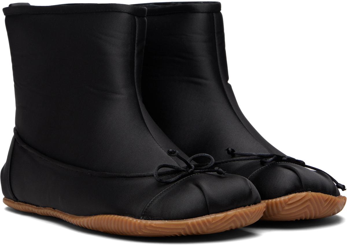 ABRA Black Satin Baby Boots