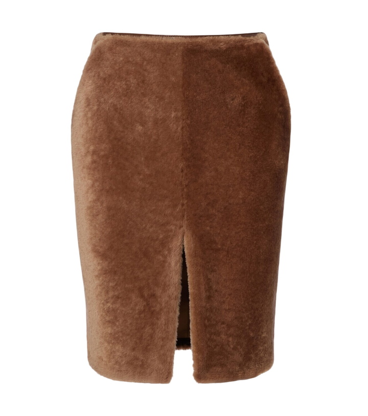 Photo: Saint Laurent Shearling pencil skirt