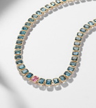 Bucherer Fine Jewellery 18kt gold (750/1000) necklace with sapphire and topaz