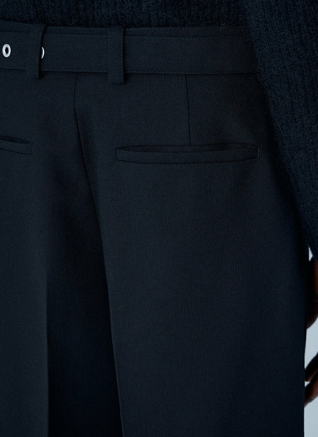 Jil Sander Belted Tailored Wool Pants