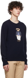 Ralph Lauren Purple Label Navy Polo Bear Sweater