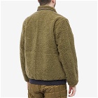 Taion Men's Reversible Boa Fleece Down Jacket in Olive/Dark Olive