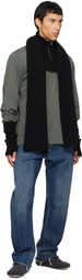 MM6 Maison Margiela Black Fisherman Knit Camionneur Scarf