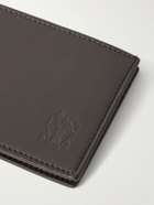 Brunello Cucinelli - Logo-Debossed Leather Billfold Wallet With Money Clip