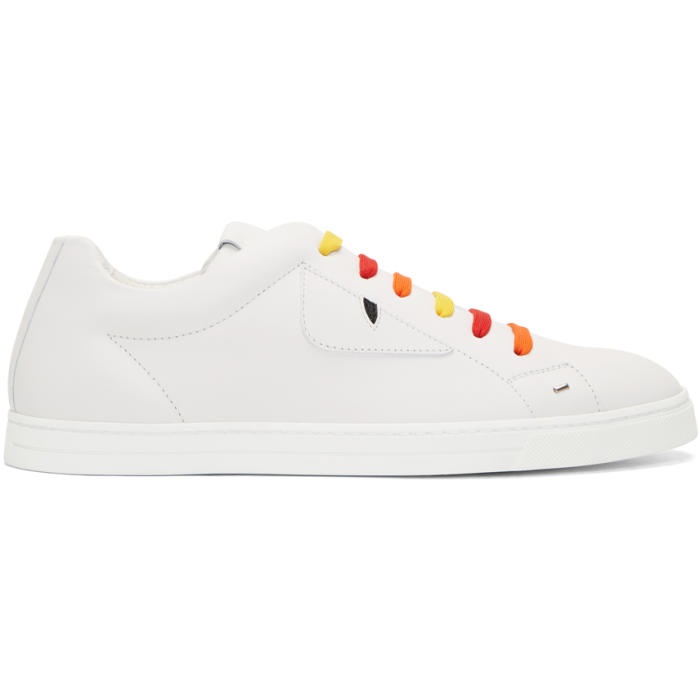 Photo: Fendi White and Multicolor Bag Bugs Sneakers 