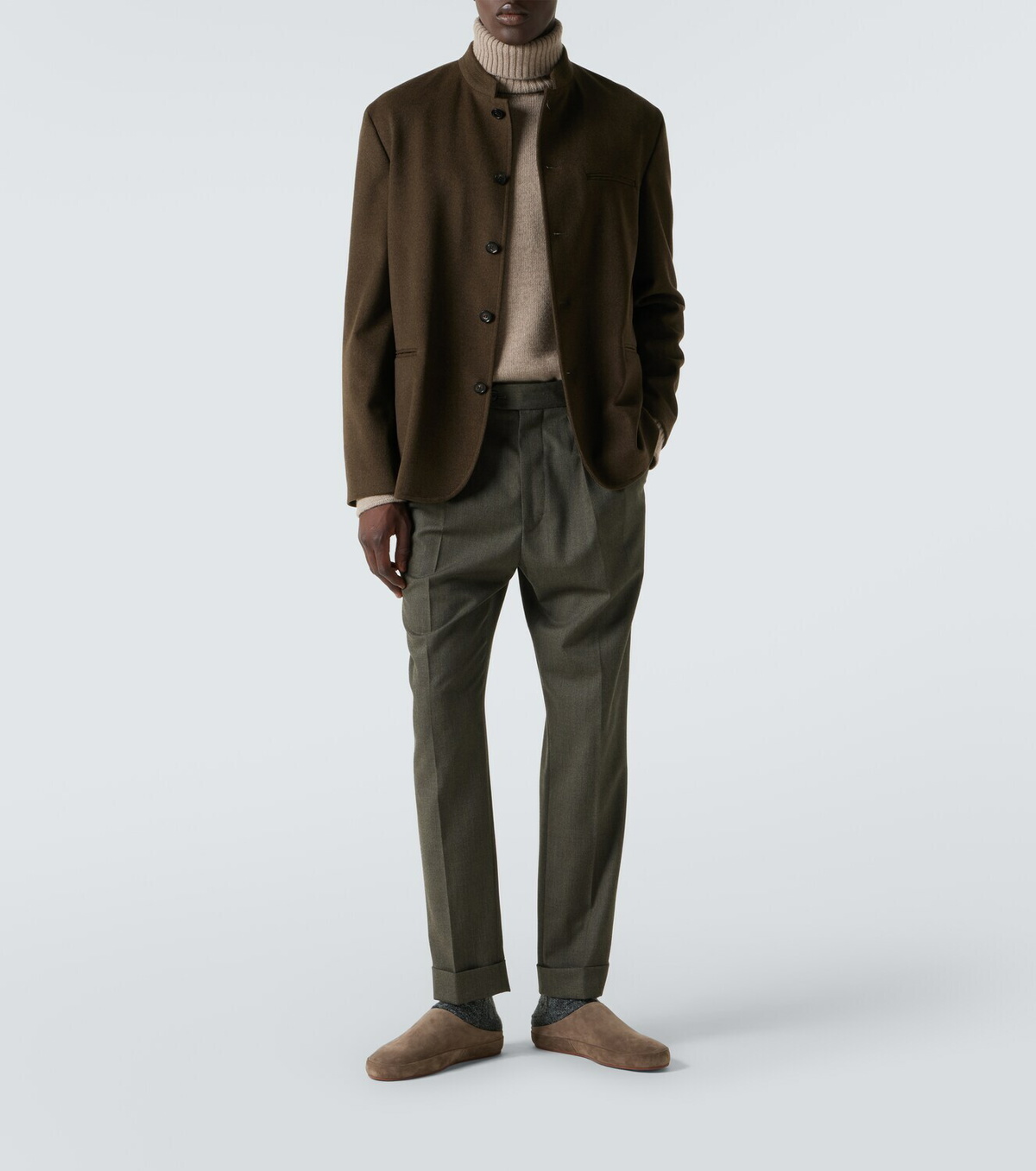 Loro Piana Stafford virgin wool straight pants