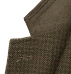 Polo Ralph Lauren - Army-Green Morgan Slim-Fit Houndstooth Wool and Linen-Blend Blazer - Men - Green