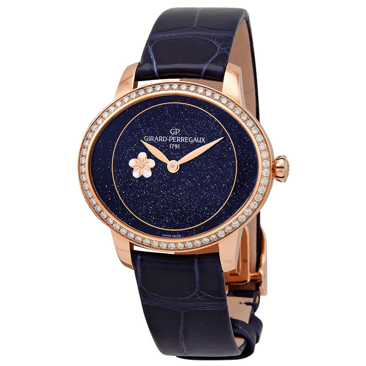 Photo: Girard Perregaux Cat's Eye Plum Blossom Automatic Diamond Blue Dial Ladies Watch 80484D52A401-CK4E