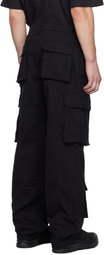 RCOS Black Cotton Cargo Pants