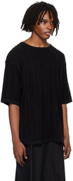 COMMAS Black Tuck Stitch T-Shirt