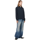 MM6 Maison Margiela Navy Cotton Polo