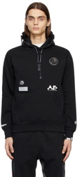 AAPE by A Bathing Ape Black Graphic Patch Hoodie