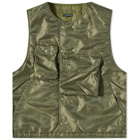 Engineered Garments Men's Cover Vest in Olive Drab