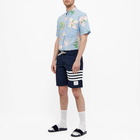 Thom Browne Men's Short Sleeve Hawaiian Print Shirt in Light Blue