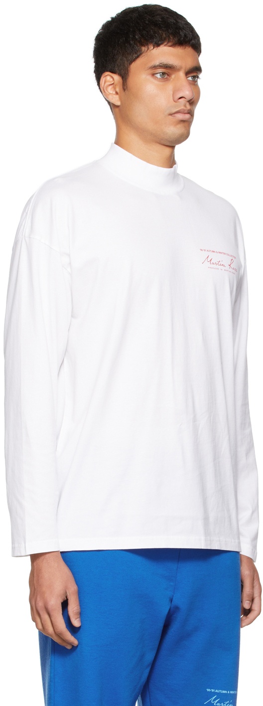 White Martine Rose Funnel Neck T-Shirt