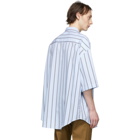 AMI Alexandre Mattiussi Blue Striped Shirt