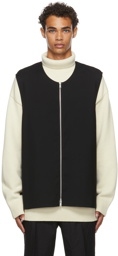 Jil Sander Black Wool Gabardine Vest