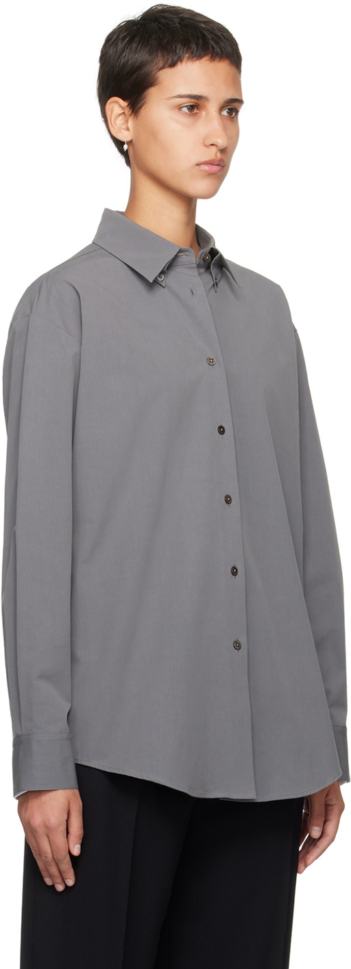 サマーセール！THE ROW 長袖シャツ グレー The Row Gray Dela Shirt The Row