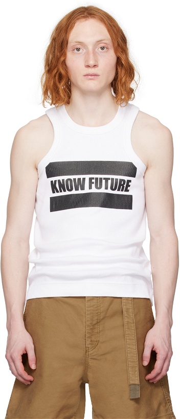 Photo: sacai White 'Know Future' Tank Top