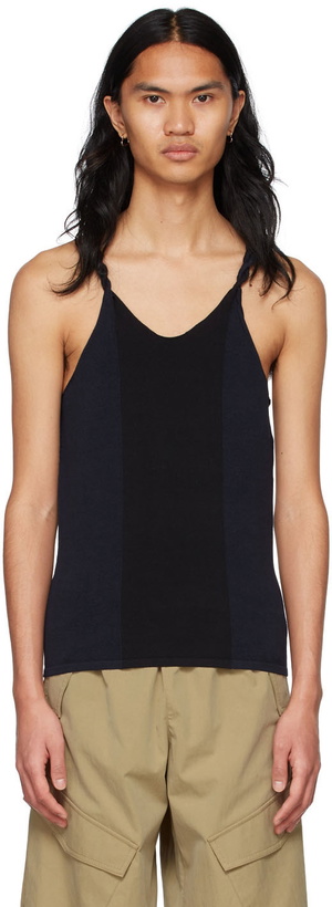 Photo: Dion Lee Black & Navy Cotton Tank Top