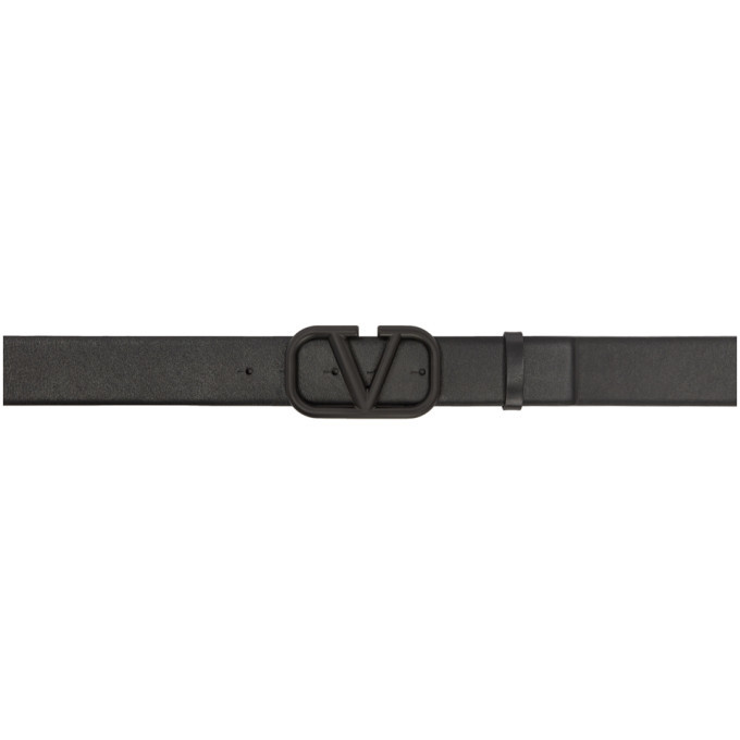 Photo: Valentino Black Valentino Garavani VLogo Belt