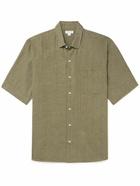 Sunspel - Striped Linen Shirt - Green