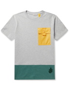 MONCLER GENIUS - 1 Moncler JW Anderson Logo-Appliquéd Colour-Block Cotton-Jersey T-Shirt - Gray