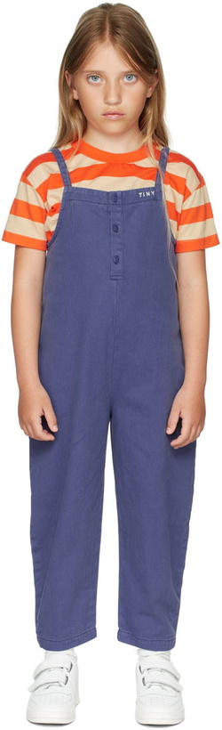 Photo: TINYCOTTONS Kids Blue Solid Jumpsuit