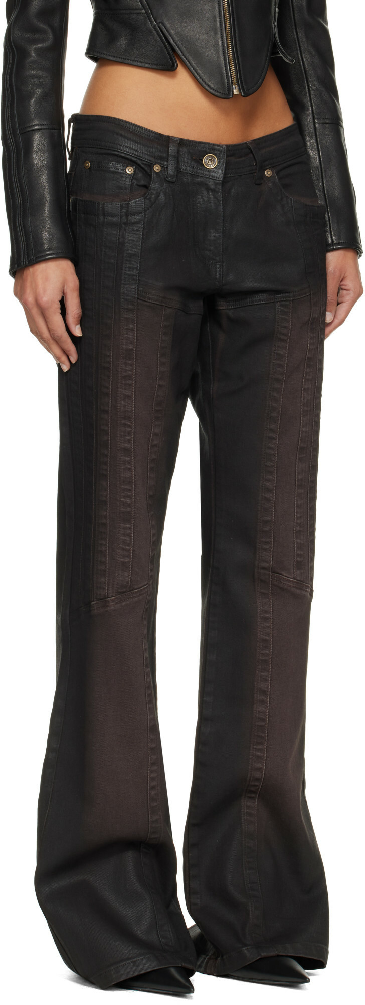 KNWLS Brown Alice Gloss Jeans