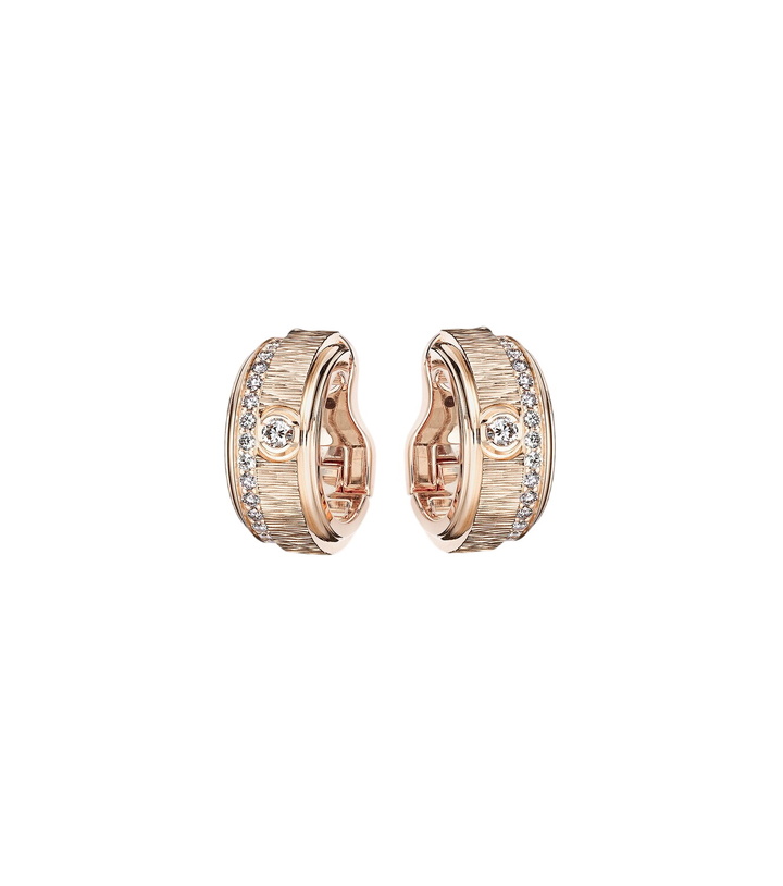 Photo: Piaget Possession Decor Palace 18kt rose gold hoop earrings with diamonds
