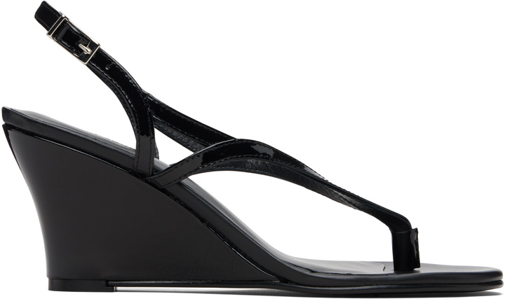 Photo: Gimaguas Black Wedge Heeled Sandals