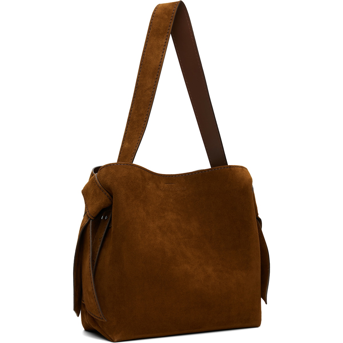 Acne Studios Brown Musubi Suede Midi Bag