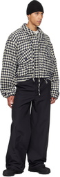 Reese Cooper Navy & White Houndstooth Storm Flap Jacket