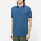 Fred Perry Authentic Men's Slim Fit Twin Tipped Polo Shirt in Midnght Blue/Navy