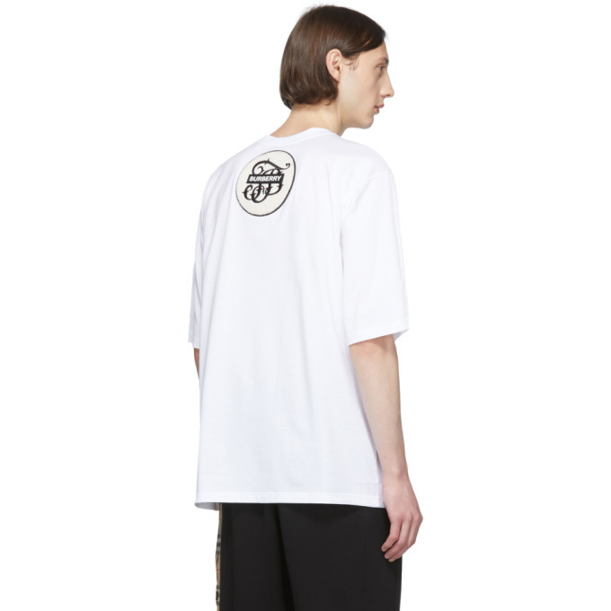Burberry White Hole Detail T-Shirt Burberry