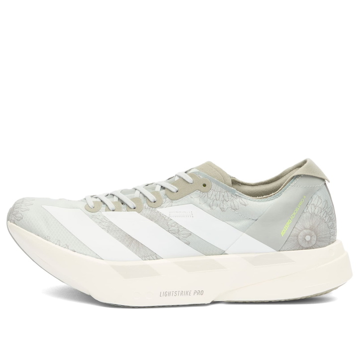 Photo: Adidas Running Men's adidas x Labrum Adios Pro 4 in Wonder Silver Seseame Yellow